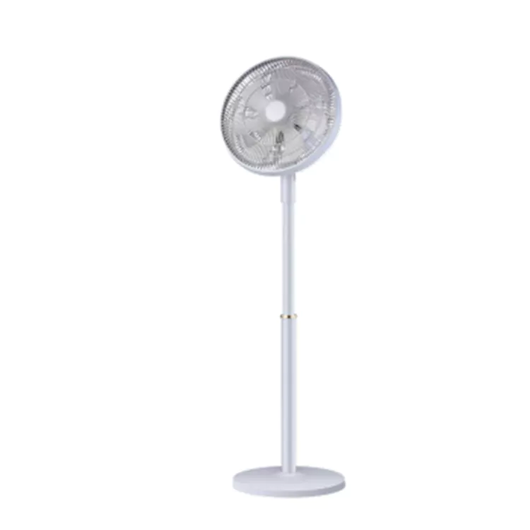 Ventilateur de sol mécanique minimaliste blanc pur de 14 pouces